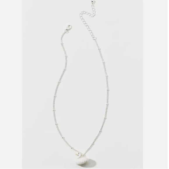 UO Ceramic Swan Charm Necklace - Picture 3 of 4